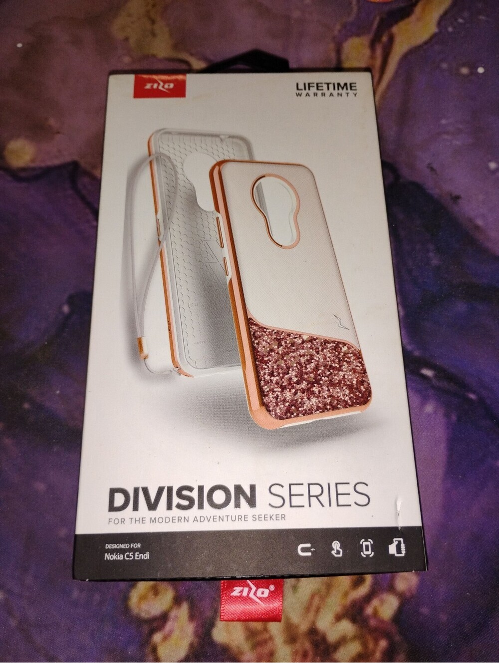 Zizo Division Series Glitter Rose Gold Case for Nokia C5 Endi